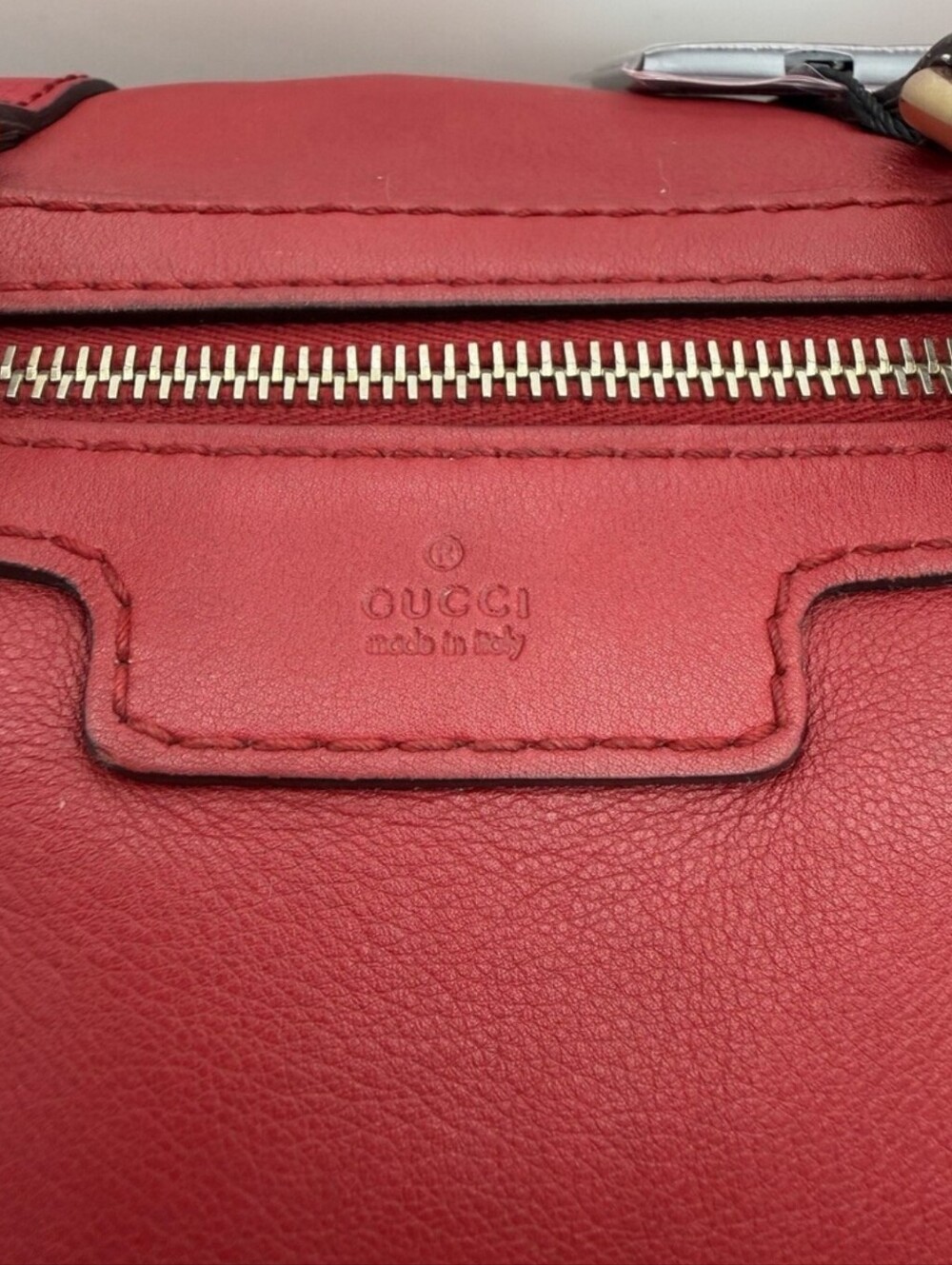 ❤️FLASH SALE!!❤ Gucci Red Joy Boston Bag Guccissima Leather Trim GG Strap - Picture 3 of 11
